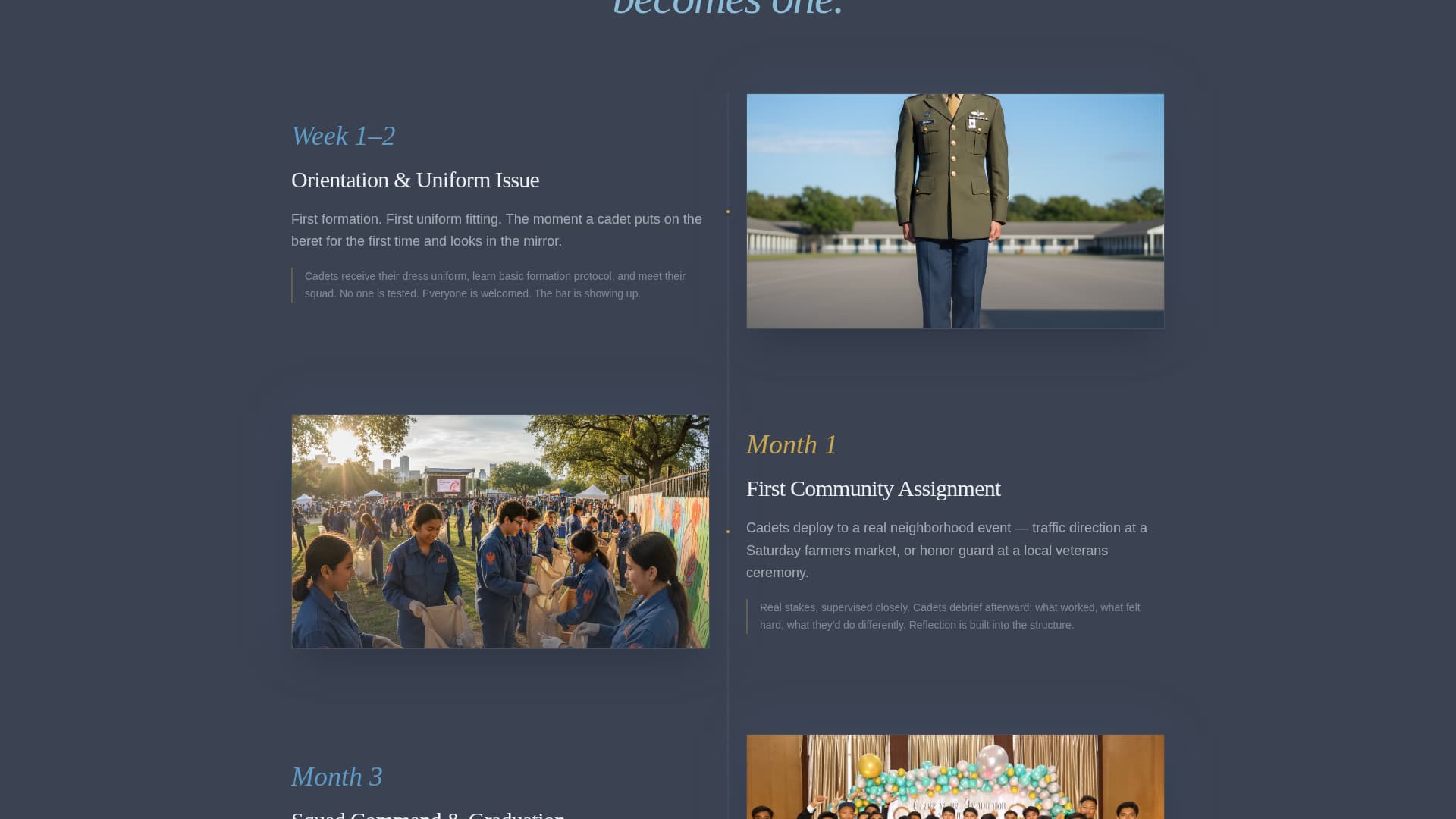 Cadets - Inspiring Youthdevelopment Landing Page Template