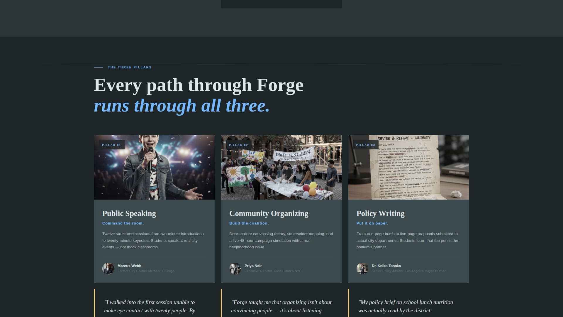 Forge - Empowering Youthleadership Landing Page Template