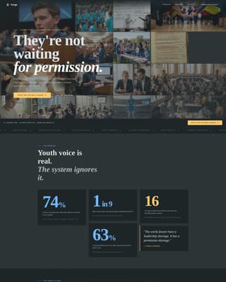 Forge - Empowering Youthleadership Landing Page Template