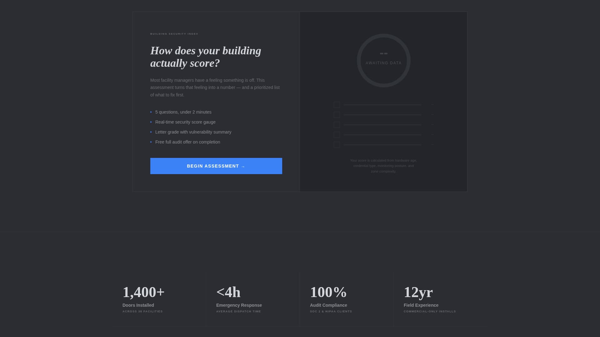 Specialty Construction Specialist Booking Website Template