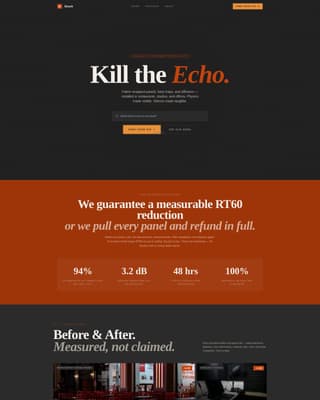 Absorb - Guaranteed Acousticinstallation Landing Page Template