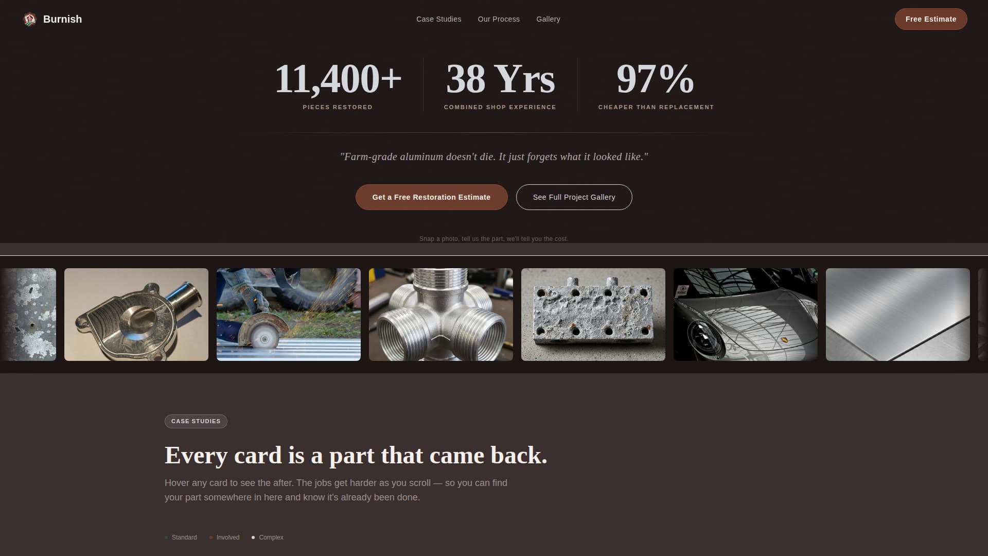 Aluminum Products & Portfolio Website Template