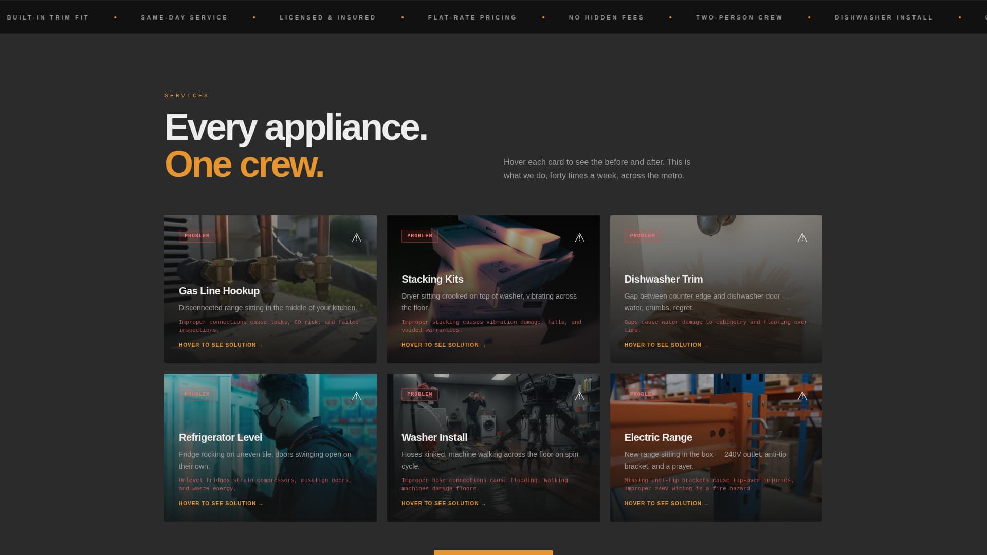 Appliance Repair & Booking Website Template