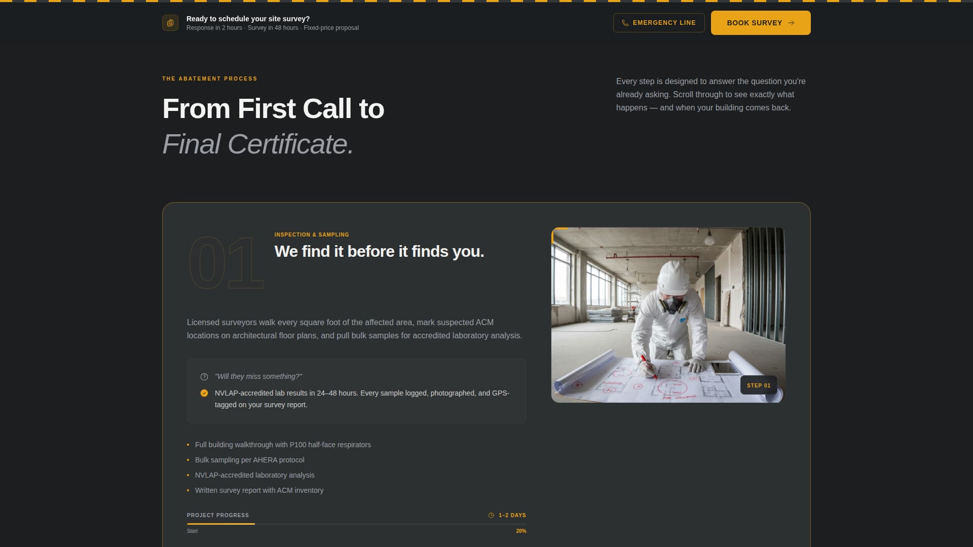 Abate - Licensed Abatement Landing Page Template