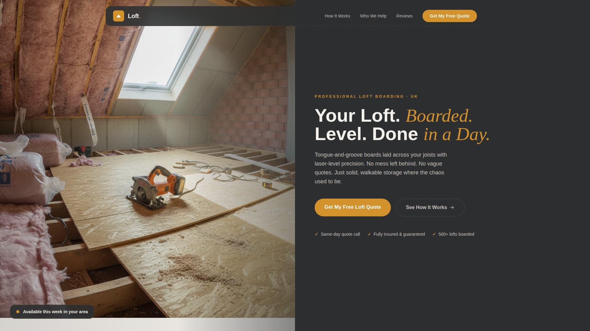 Attic Renovation Professional Website Template