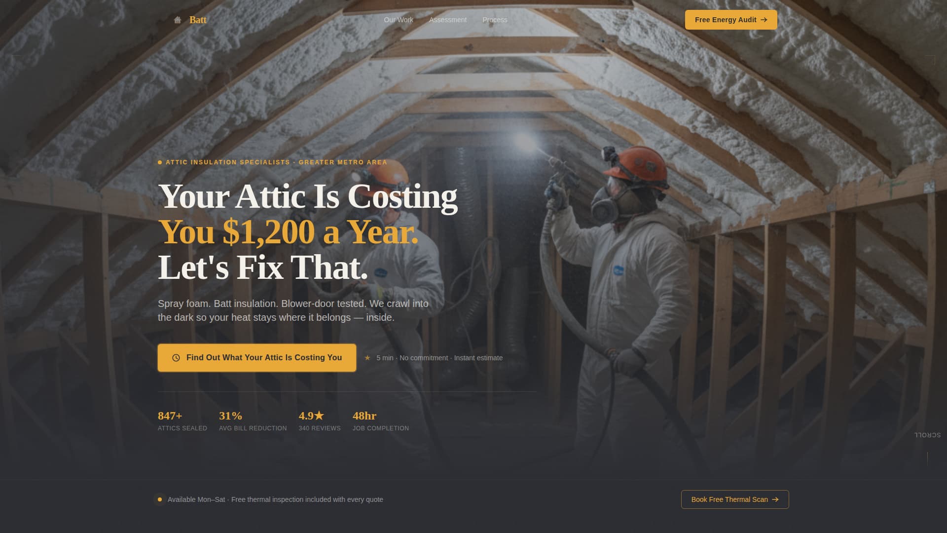 Insulation & Weatherproofing Booking Website Template
