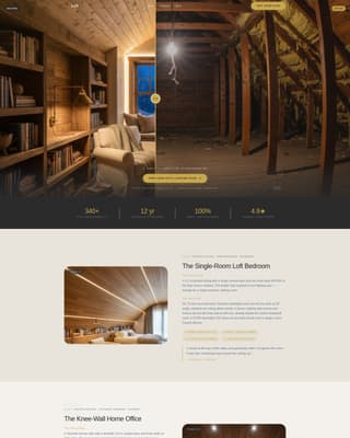 Attic Renovation Advanced Booking Website Template