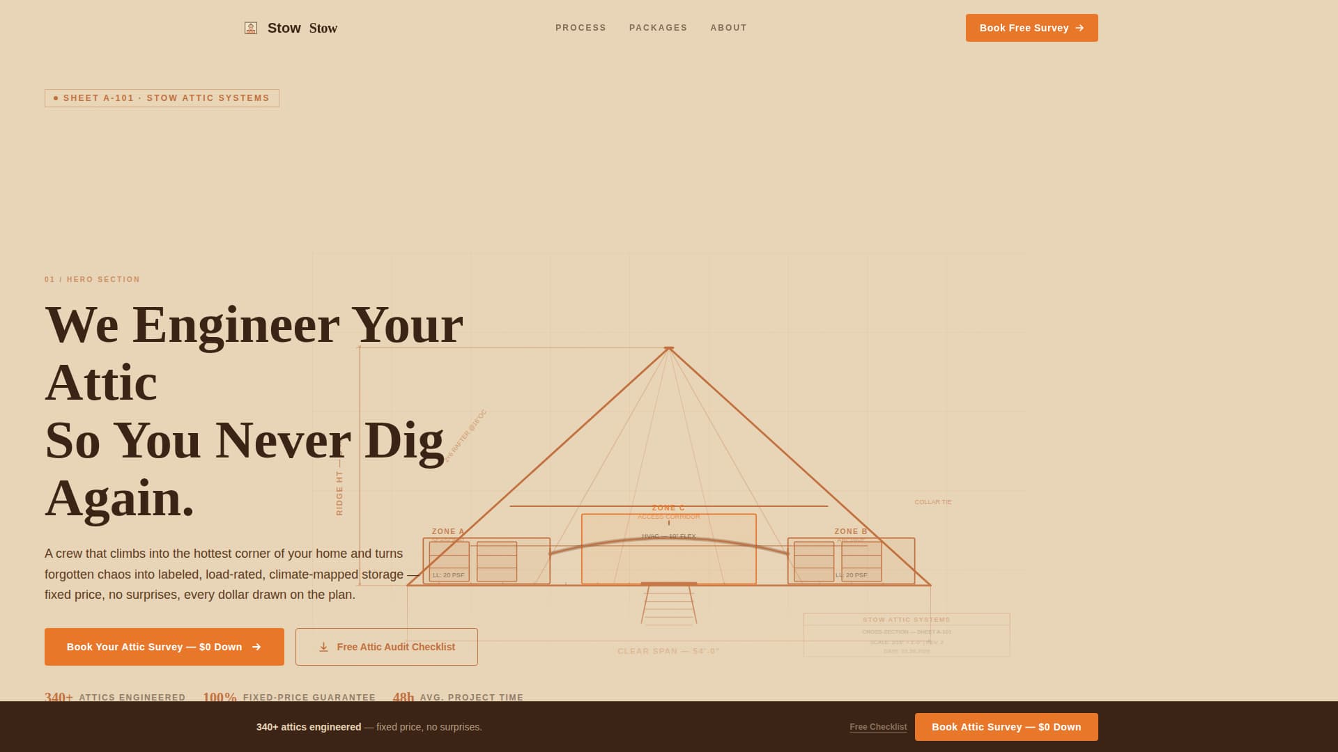 Attic Renovation Specialist Booking Website Template