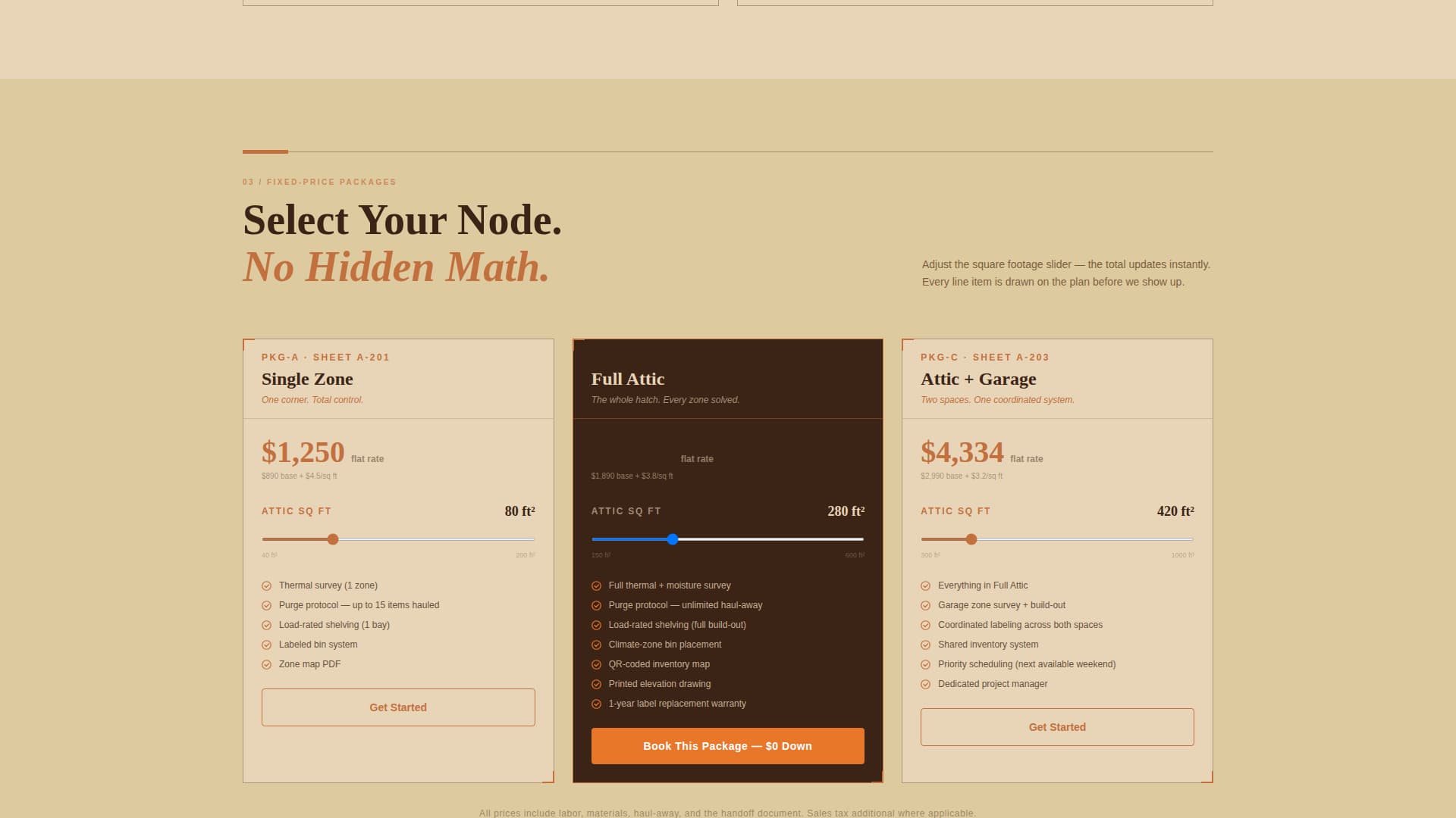 Attic Renovation Specialist Booking Website Template