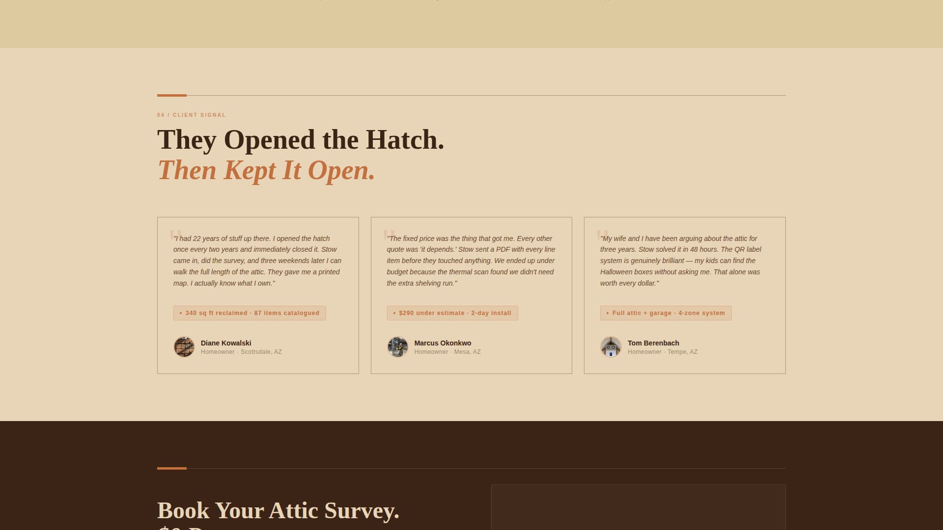Attic Renovation Specialist Booking Website Template