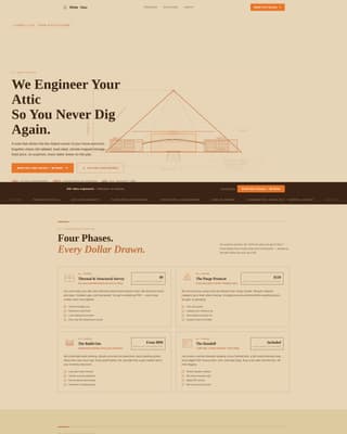 Attic Renovation Specialist Booking Website Template