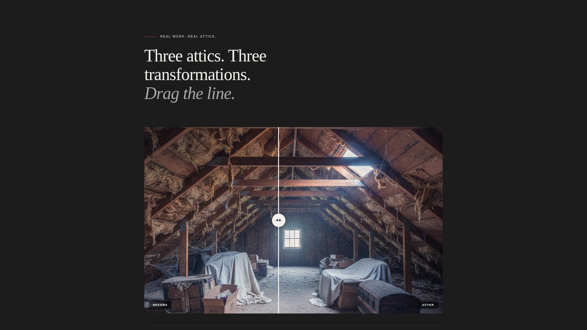 Attic Renovation Pricing Website Template