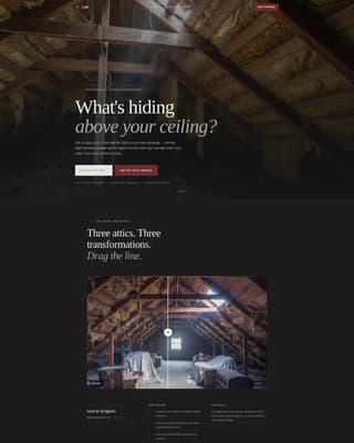 Attic Renovation Pricing Website Template