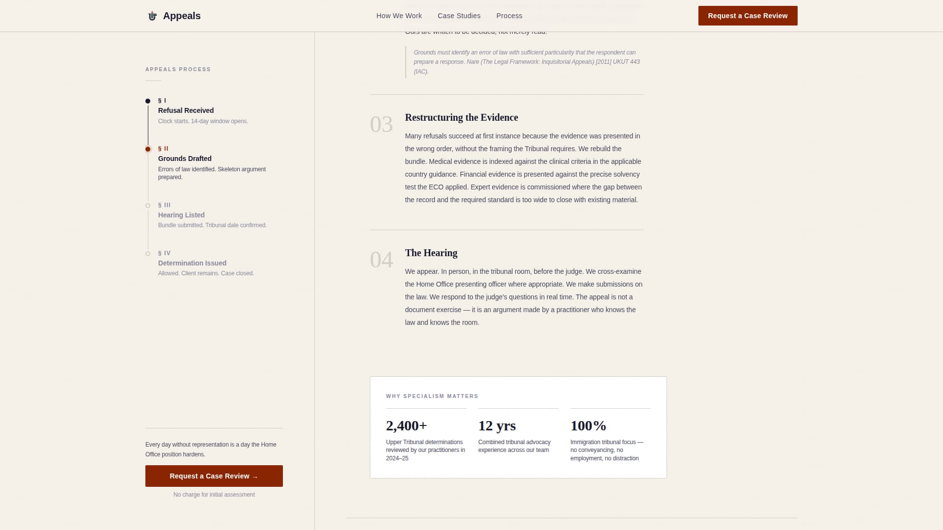 Appeals - Authoritative Immigration Landing Page Template