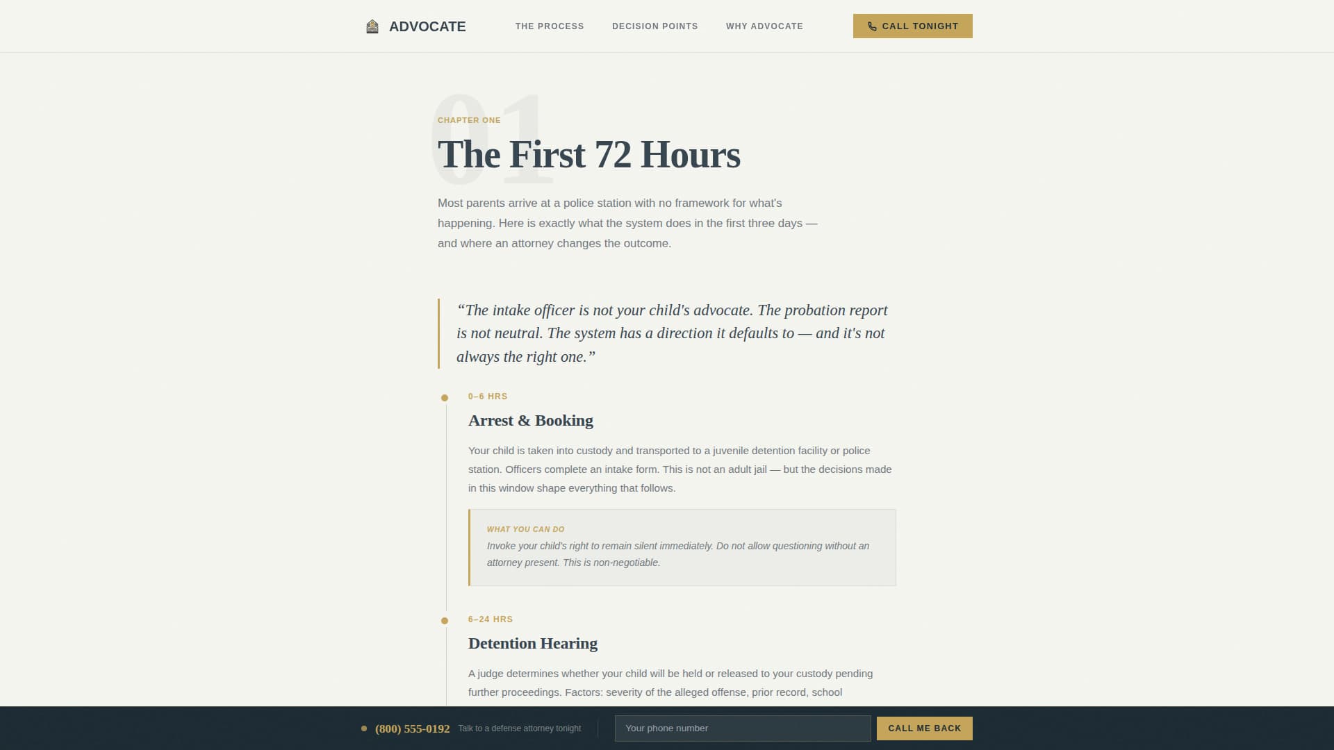 Advocate - Authoritative Juveniledefense Landing Page Template