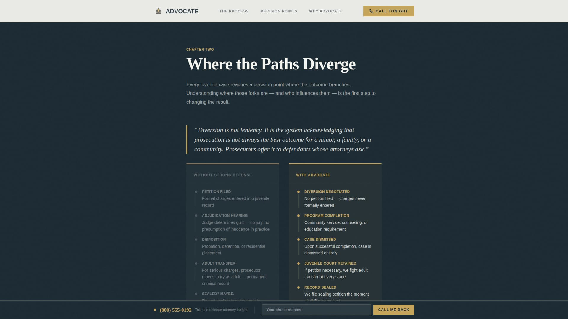 Advocate - Authoritative Juveniledefense Landing Page Template
