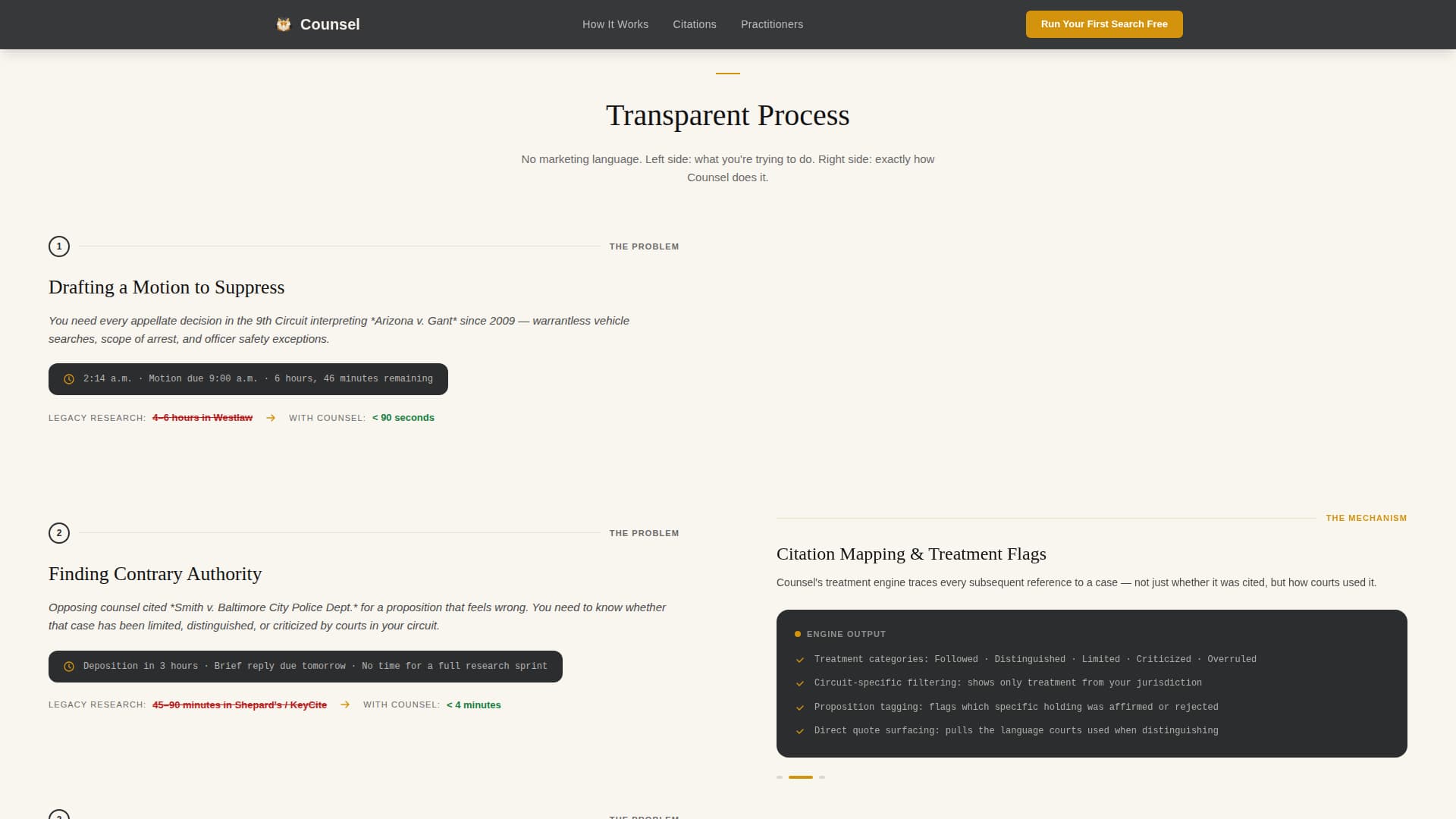 Counsel - Authoritative Legalresearch Landing Page Template