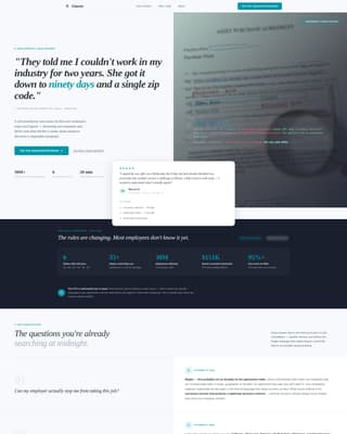 Clause - Authoritative Noncompete Landing Page Template