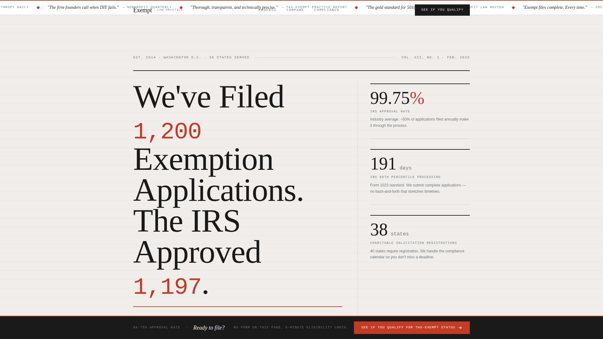 Exempt - Authoritative Nonprofit Landing Page Template