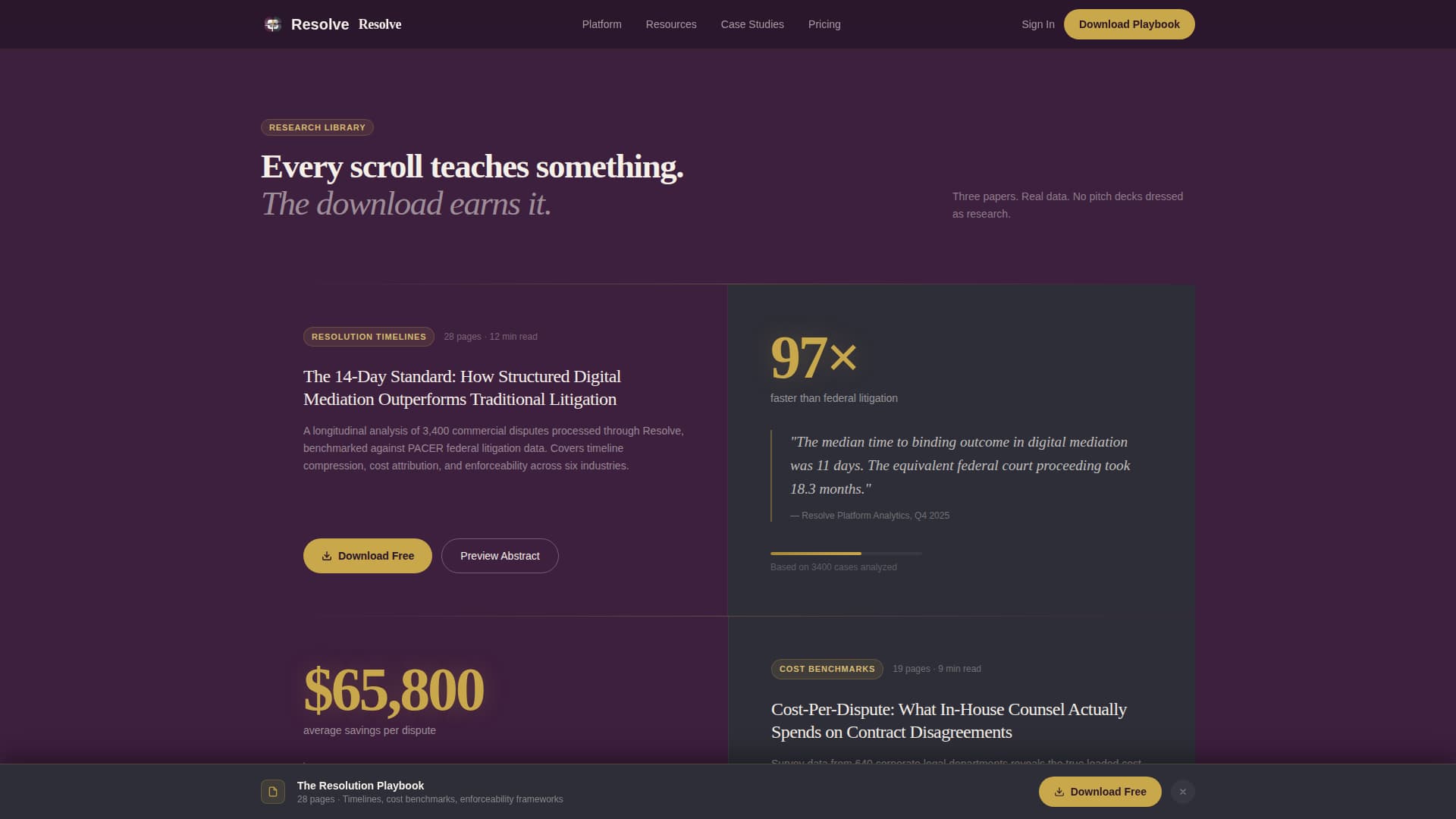 Resolve - Authoritative Dispute Landing Page Template