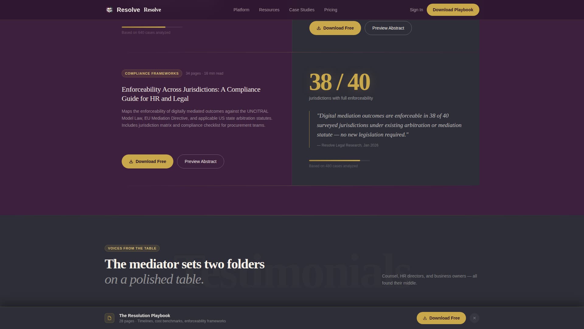 Resolve - Authoritative Dispute Landing Page Template