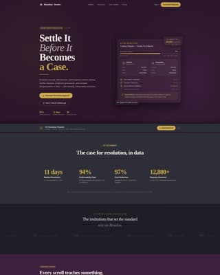 Resolve - Authoritative Dispute Landing Page Template
