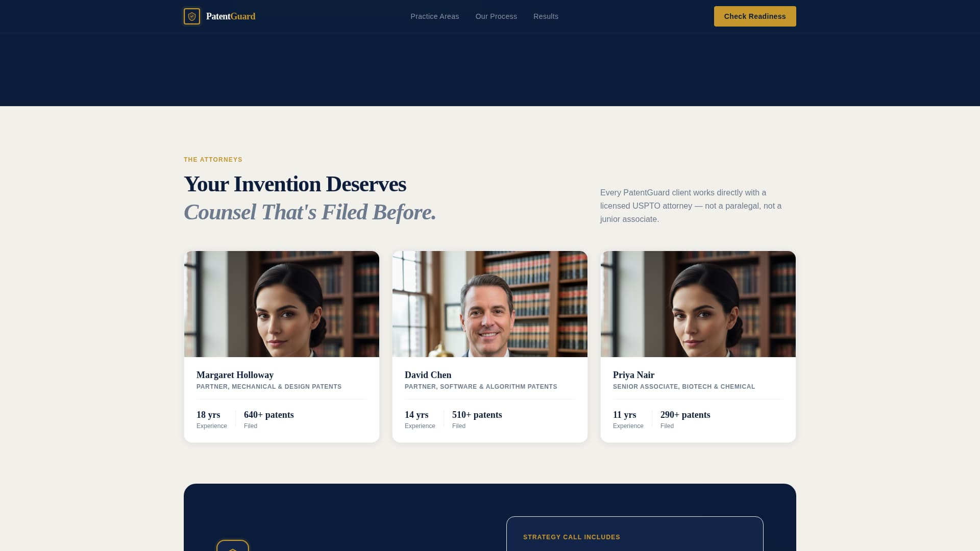 Patentguard - Ironclad Intellectualproperty Landing Page Template