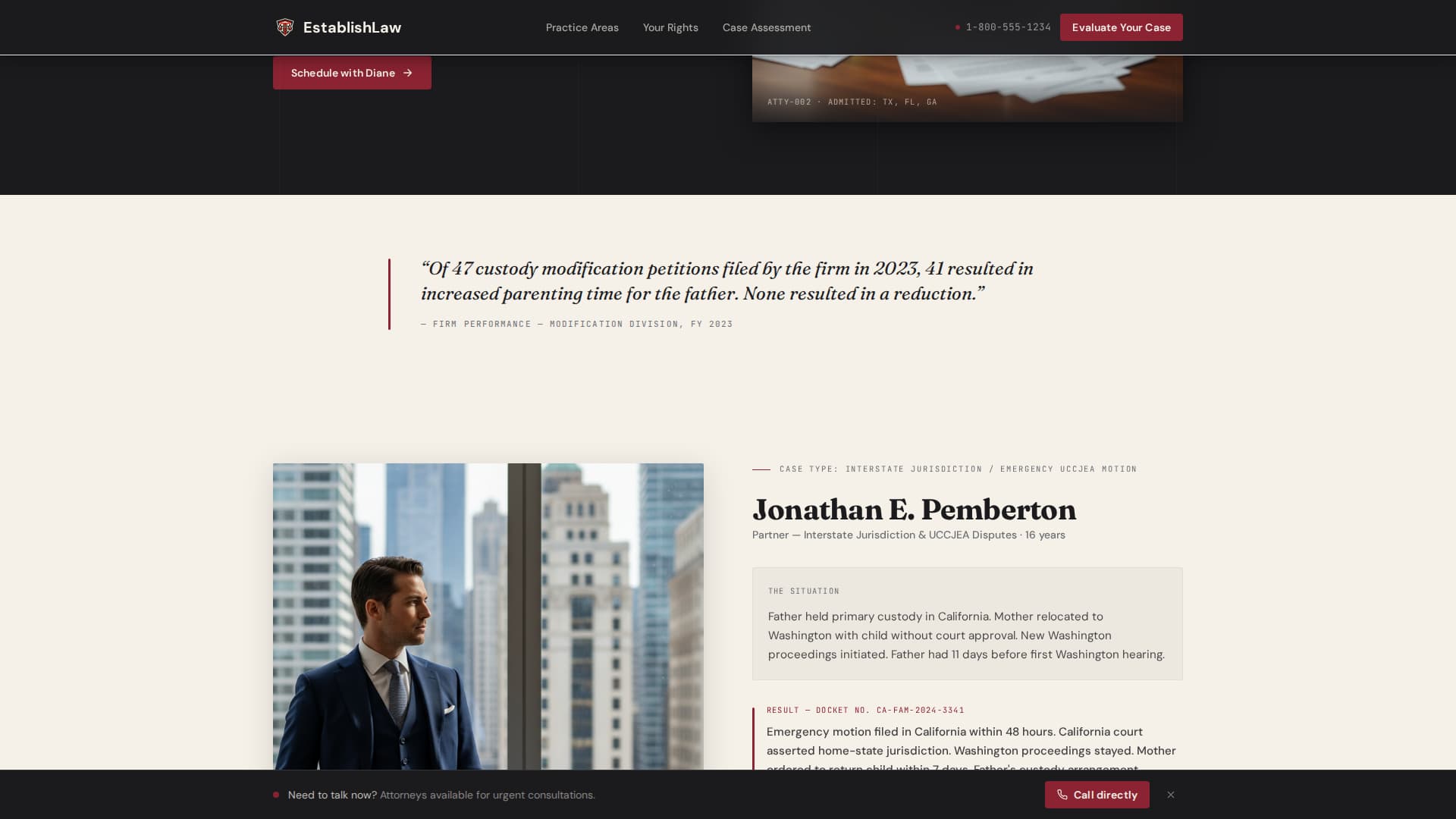 Establish - Authoritative Paternity Landing Page Template