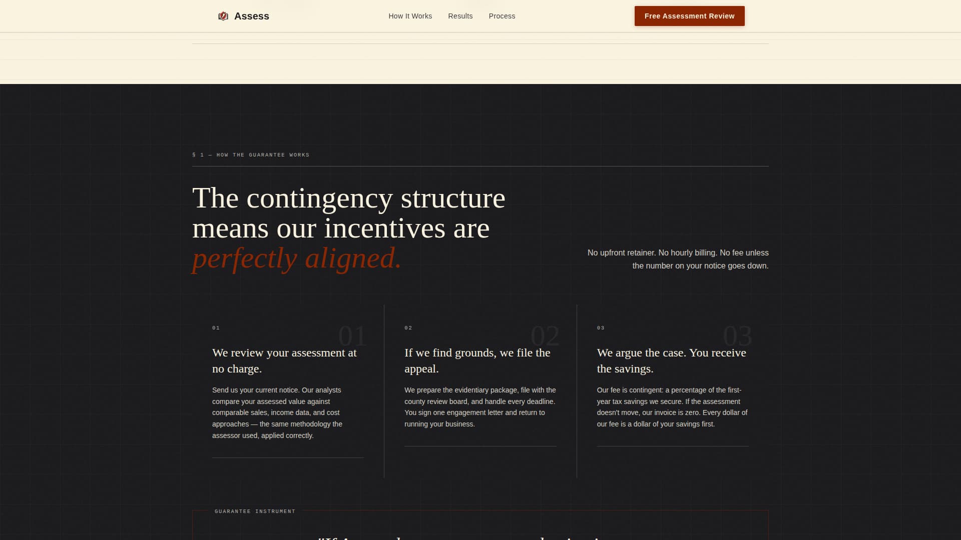 Assess - Authoritative Propertytax Landing Page Template