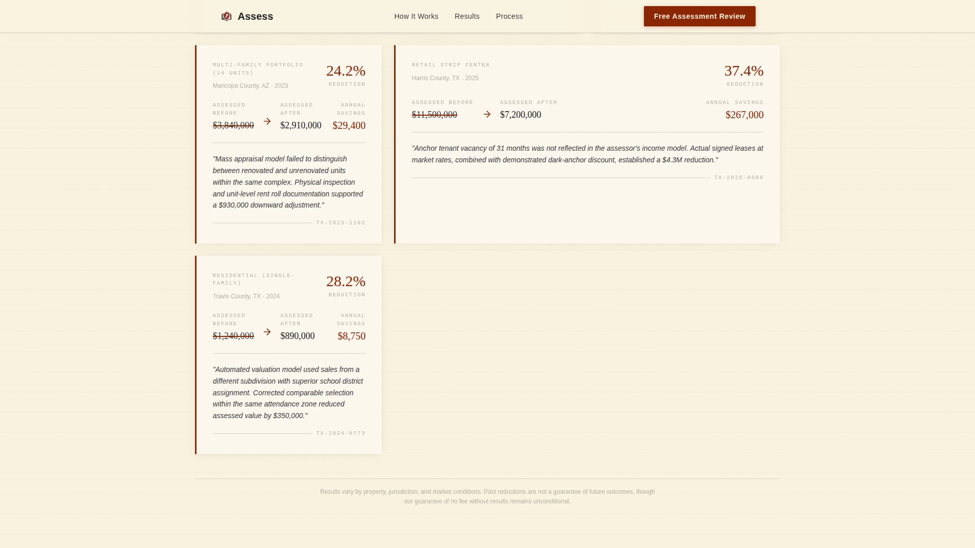 Assess - Authoritative Propertytax Landing Page Template