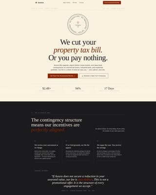 Assess - Authoritative Propertytax Landing Page Template