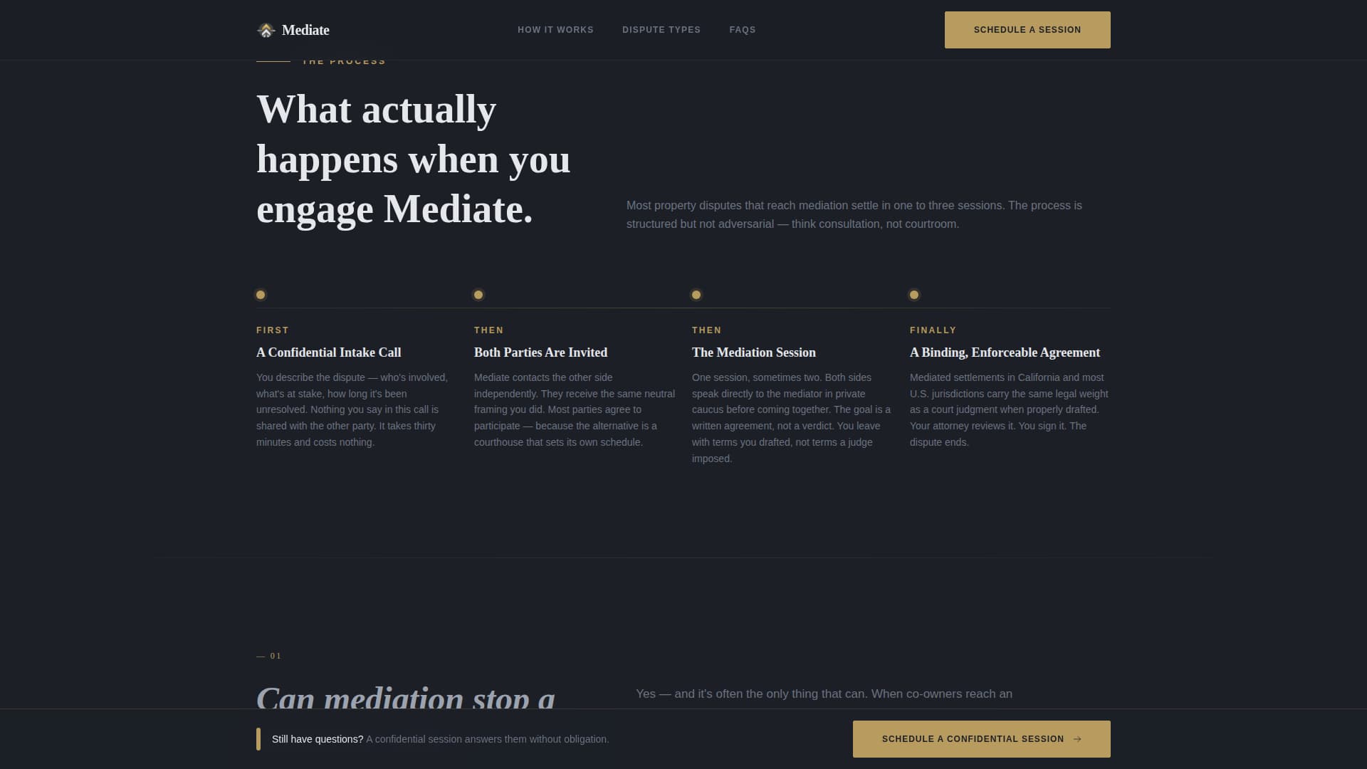 Mediate - Authoritative Propertydispute Landing Page Template