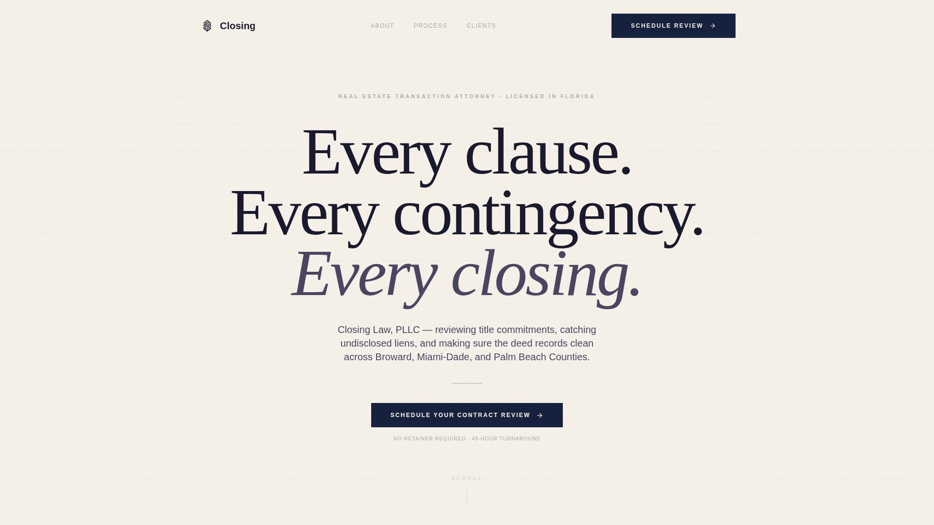 Closing - Authoritative Realestateattorney Landing Page Template