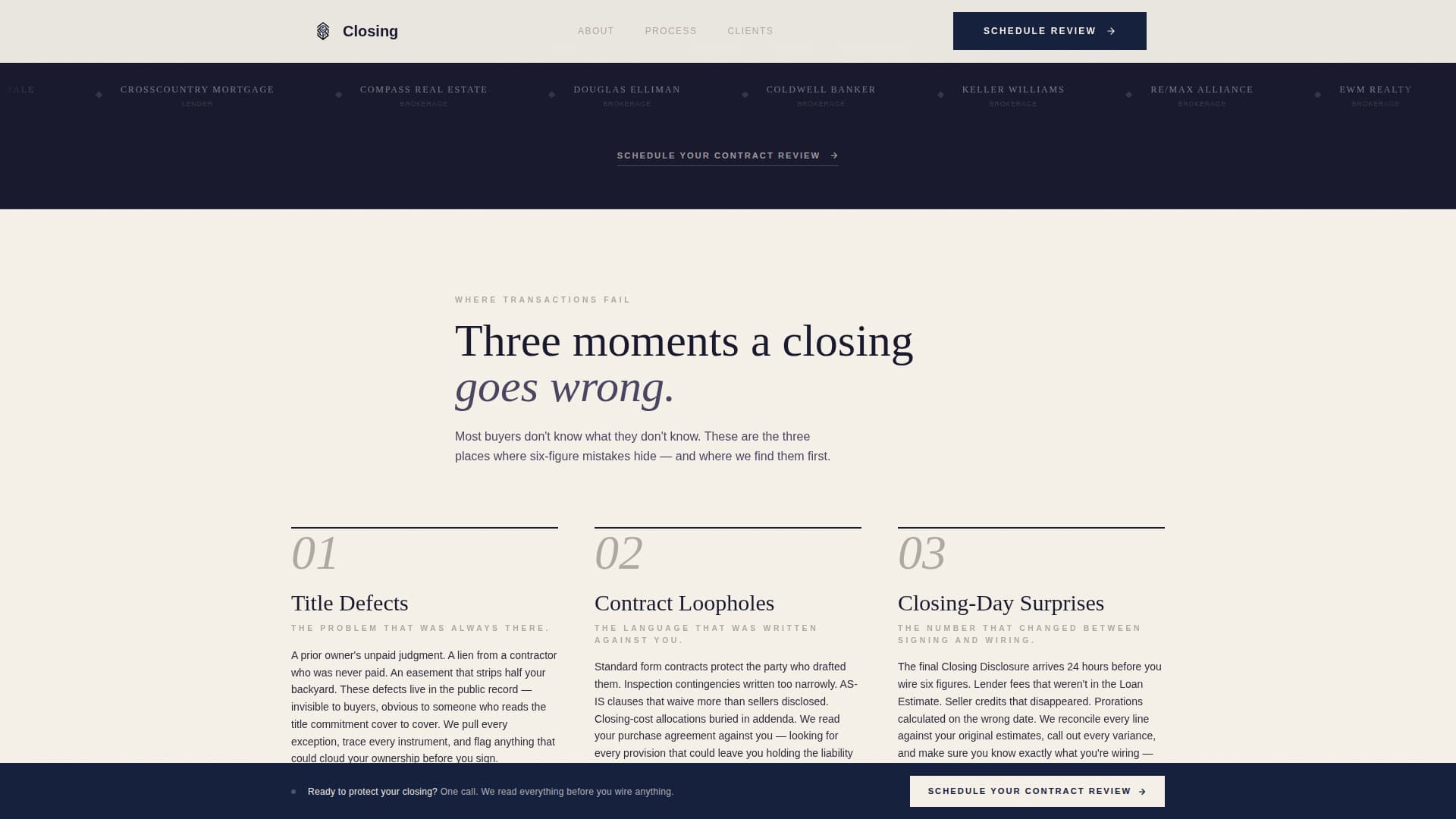 Closing - Authoritative Realestateattorney Landing Page Template