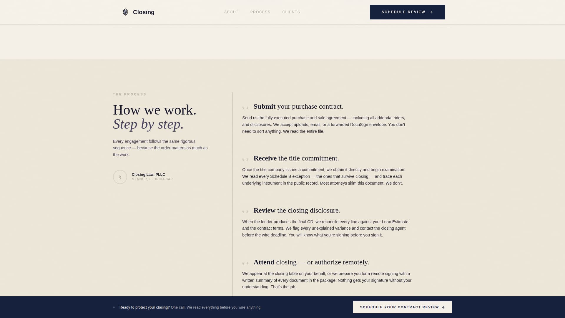 Closing - Authoritative Realestateattorney Landing Page Template