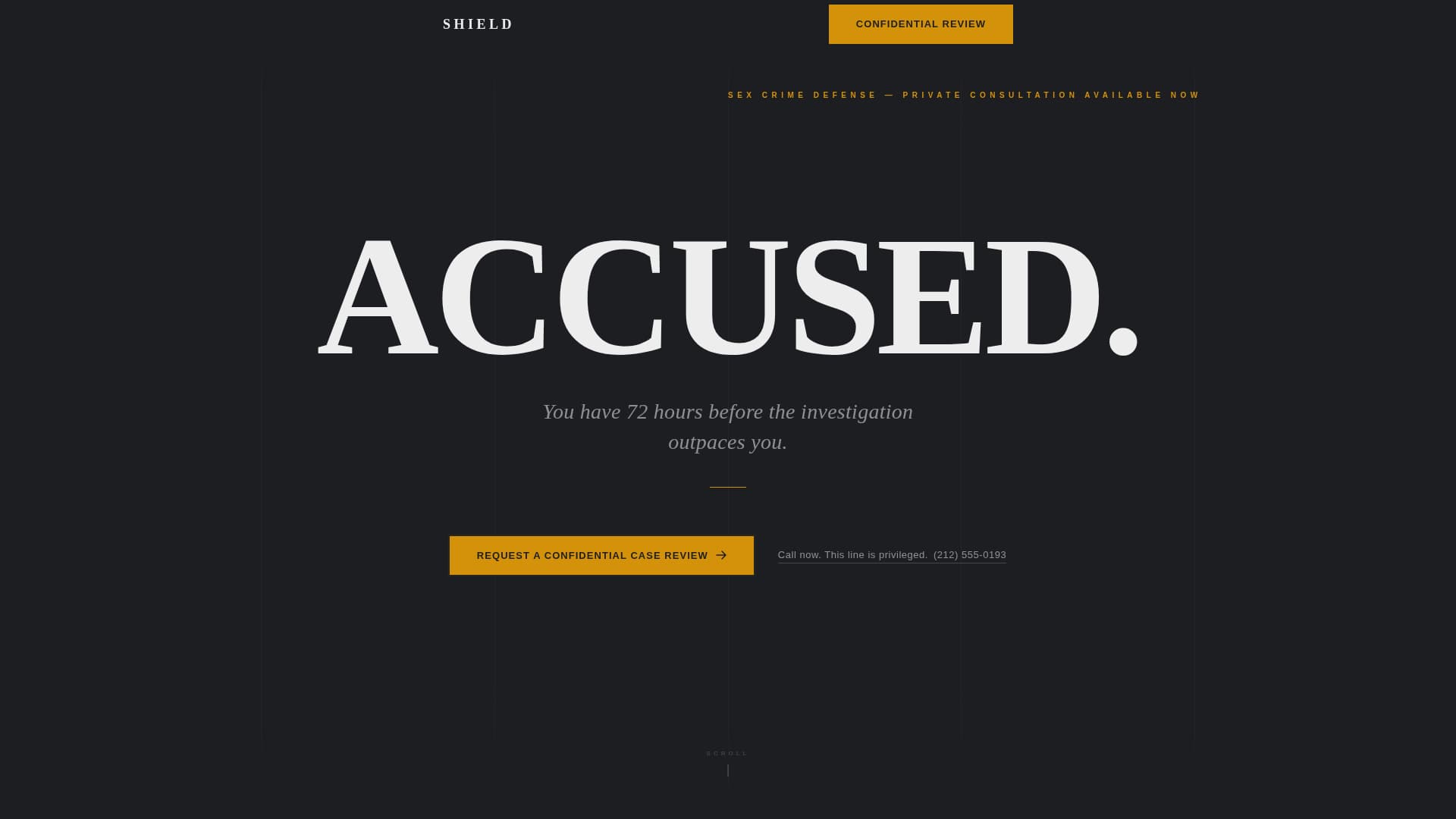 Shield - Confidential Defense Landing Page Template