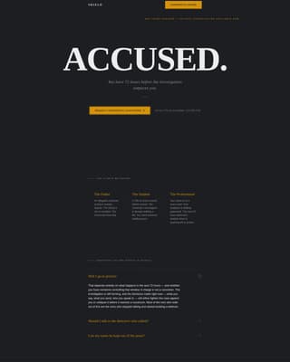Shield - Confidential Defense Landing Page Template