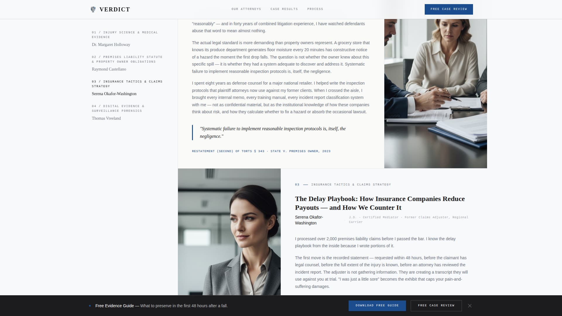 Verdict - Authoritative Slipandfall Landing Page Template