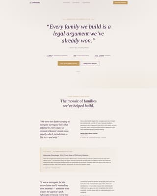 Advocate - Authoritative Surrogacy Landing Page Template