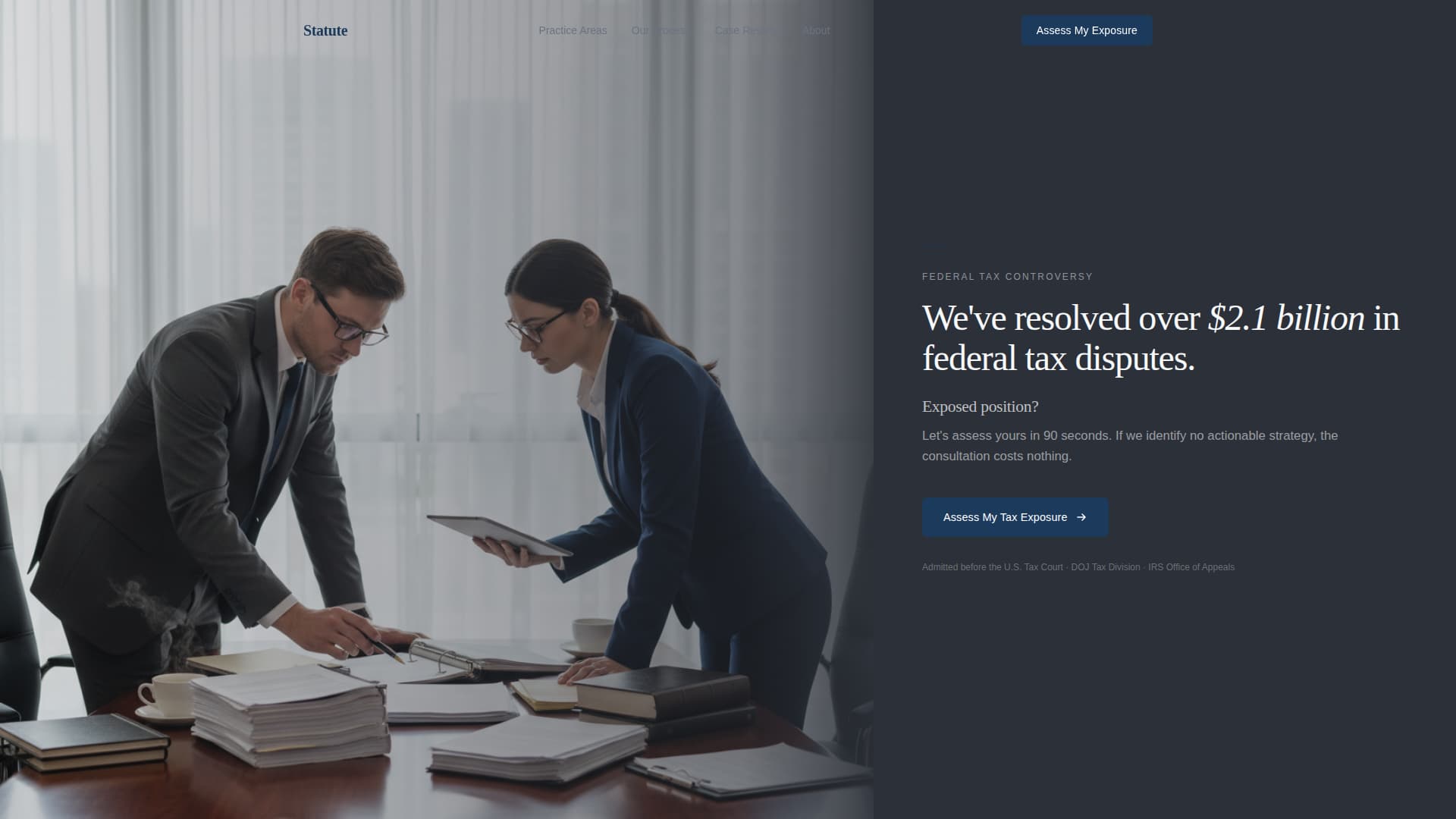 Statute - Authoritative Taxlaw Landing Page Template