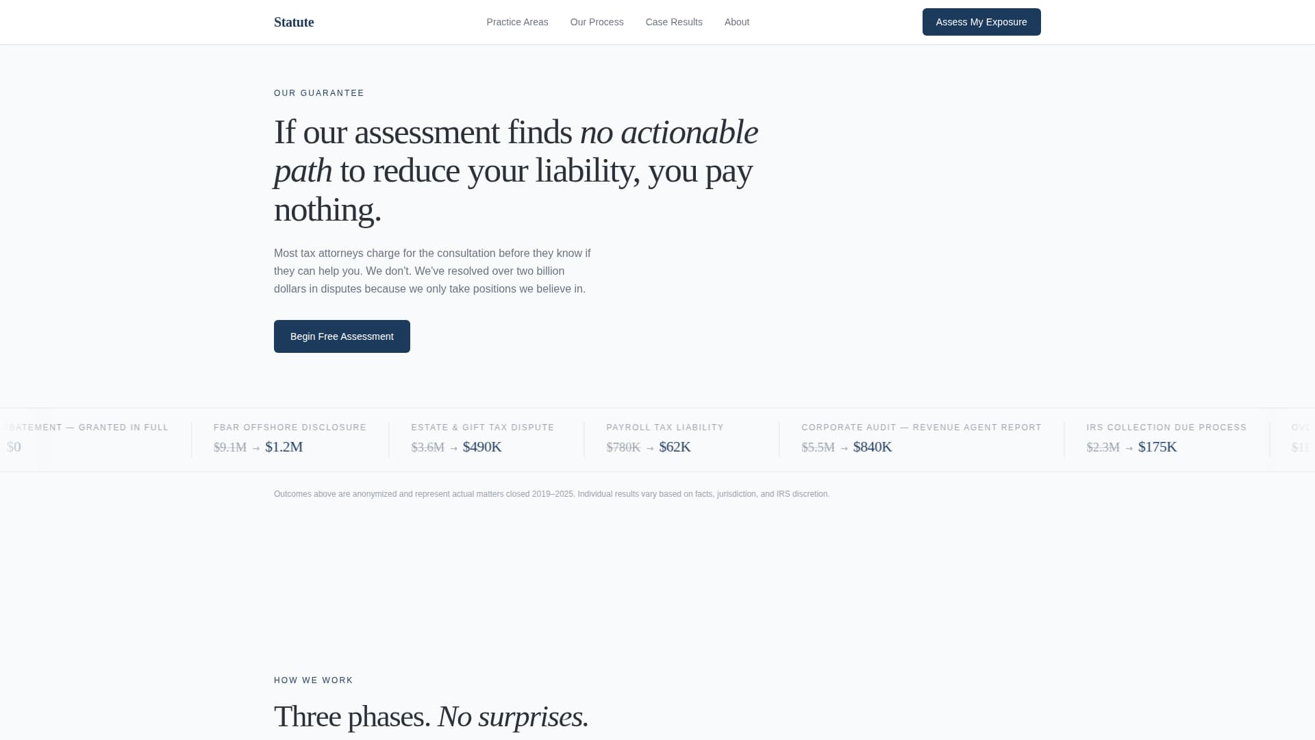 Statute - Authoritative Taxlaw Landing Page Template