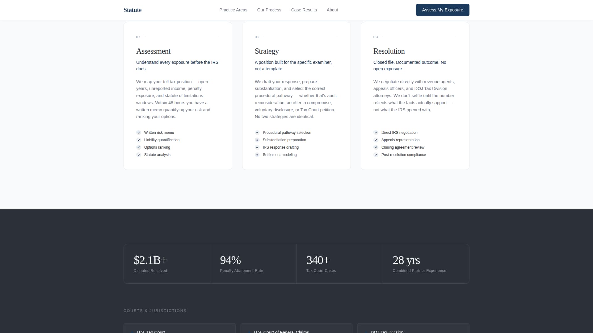 Statute - Authoritative Taxlaw Landing Page Template