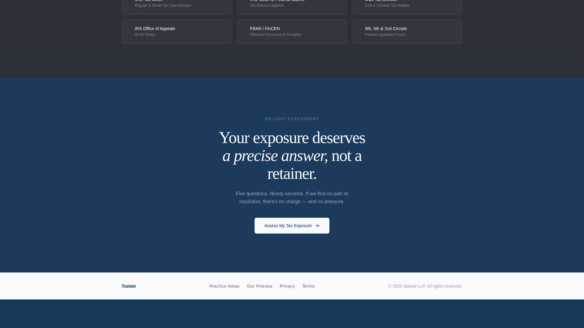Statute - Authoritative Taxlaw Landing Page Template