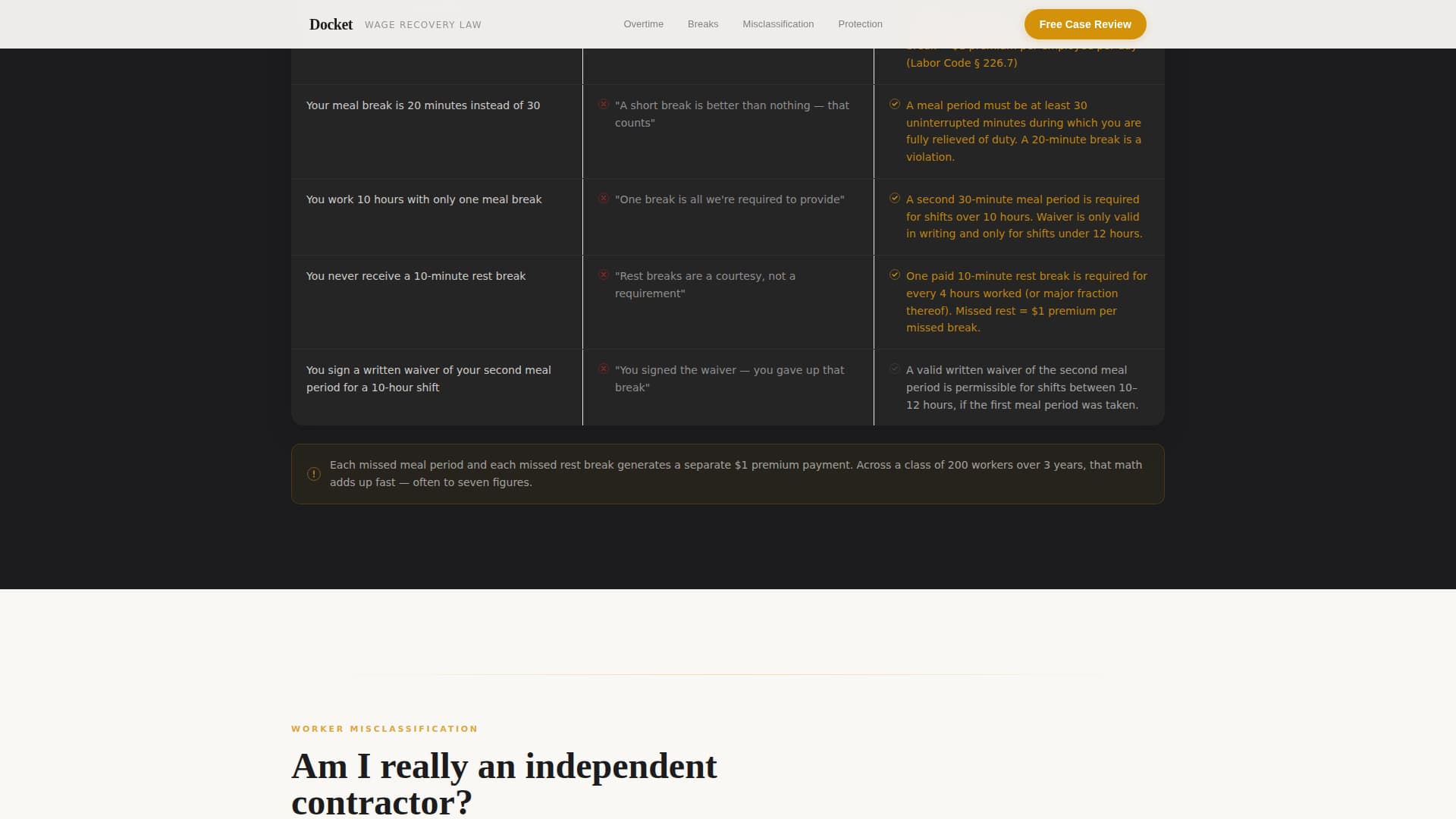 Docket - Authoritative Labor Landing Page Template