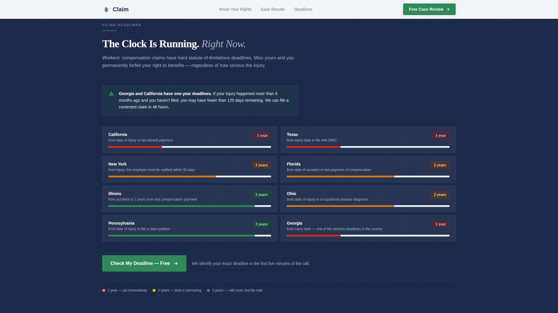 Claim - Authoritative Workerscompensation Landing Page Template