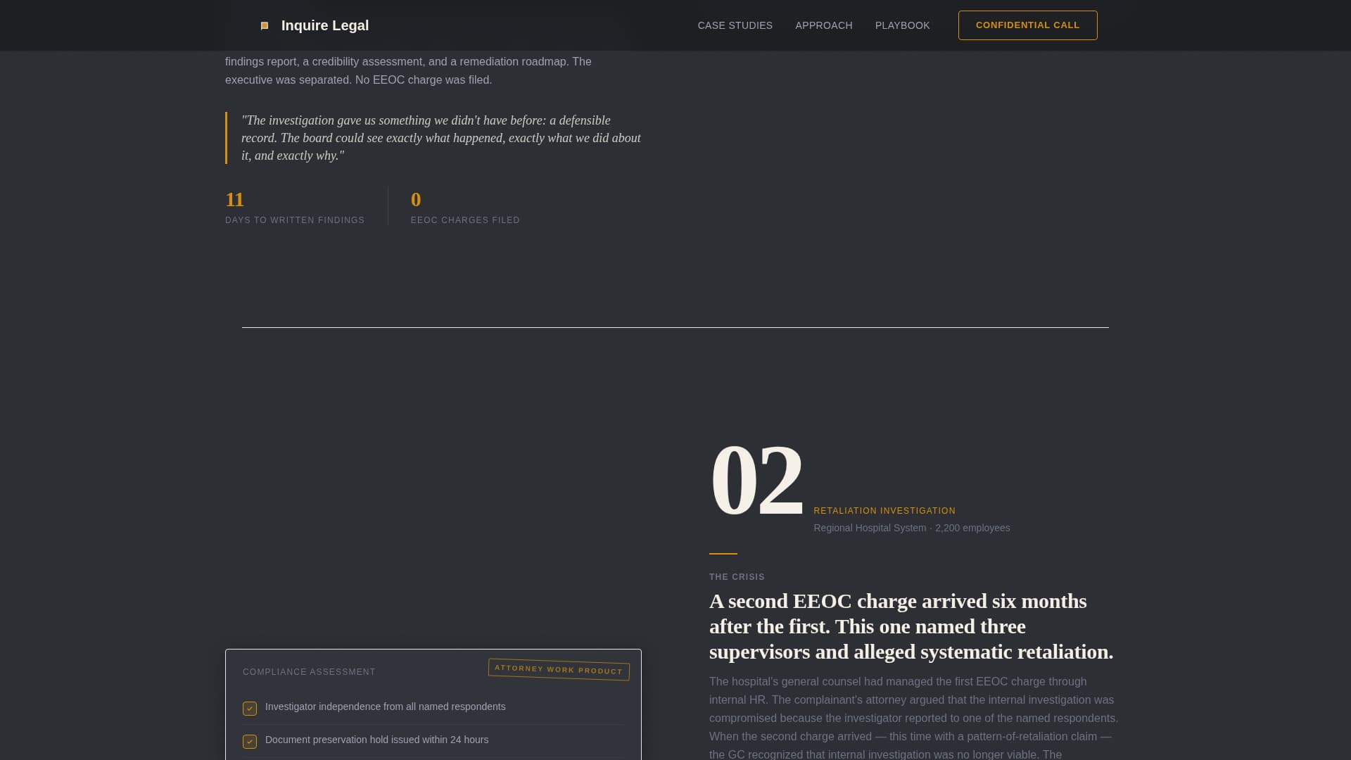 Inquire - Authoritative Workplaceinvestigation Landing Page Template