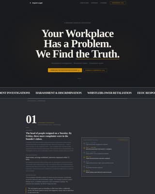 Inquire - Authoritative Workplaceinvestigation Landing Page Template