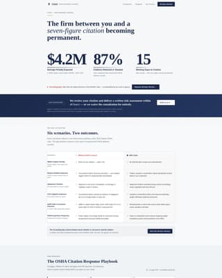 Cited - Authoritative OSHA Attorney Landing Page Template