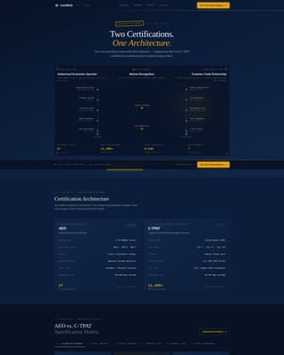 Certified - Authoritative Customs Landing Page Template