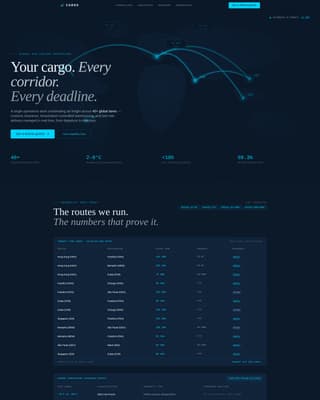 Cargo - Precision Airfreight Landing Page Template